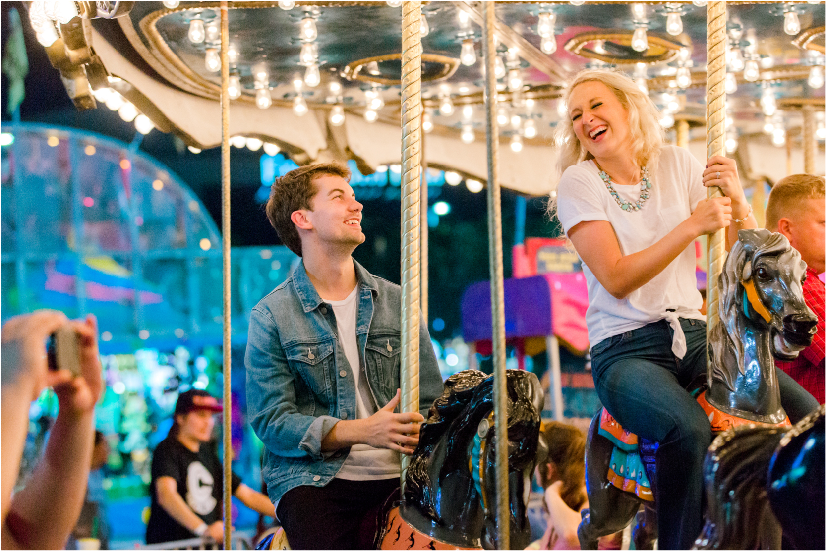 Louisville Carnival Engagement Session Funnel Cake Uniquely His Photography