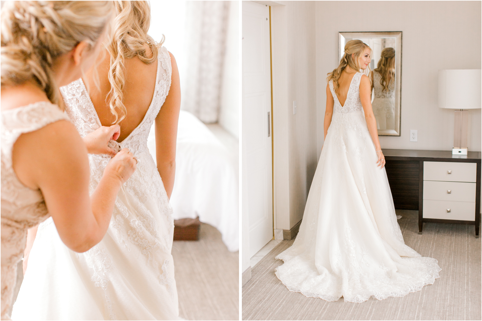 Embassy Suites Wedding Dress Getting Ready Details