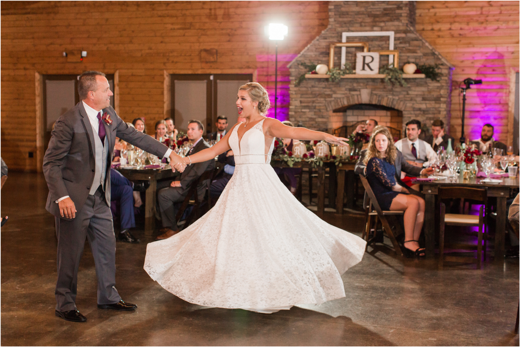 Tuckers Gap Reception Father Daughter Surprise Dance Wedding Photography