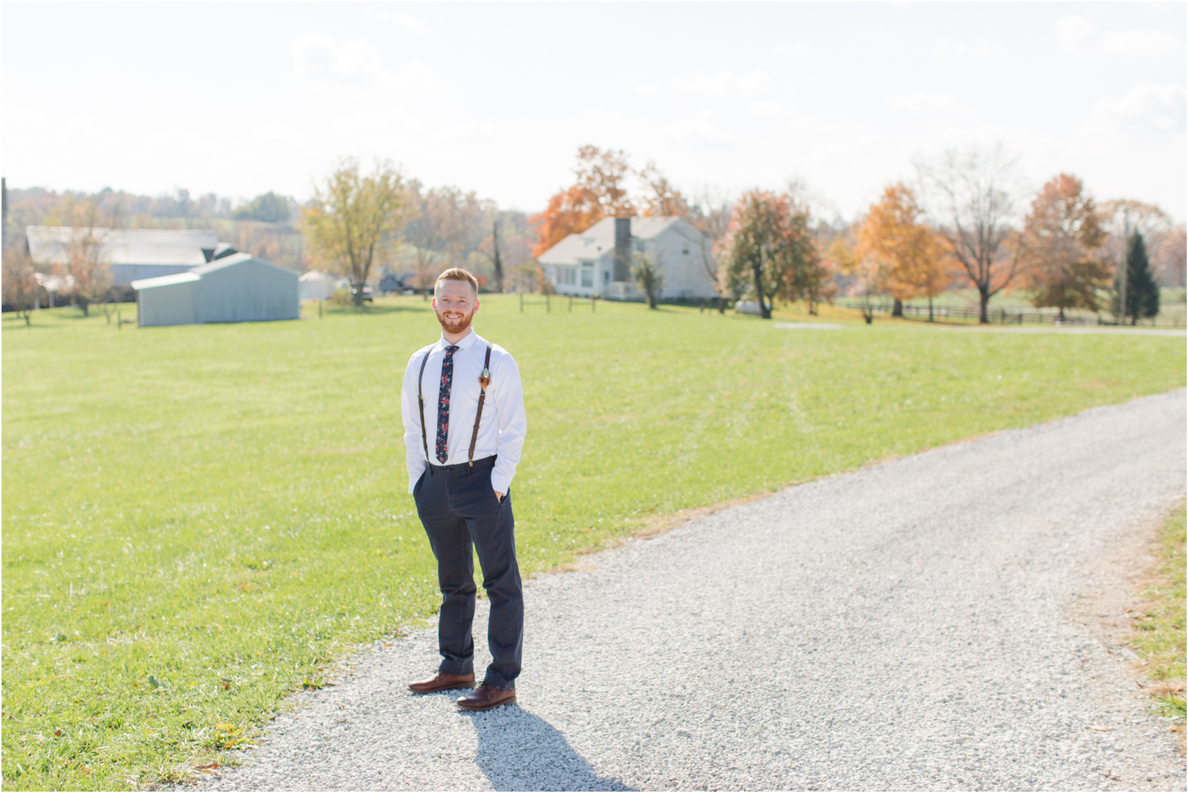 Louisville Wedding Photography Barn Fall Groom Portraits 