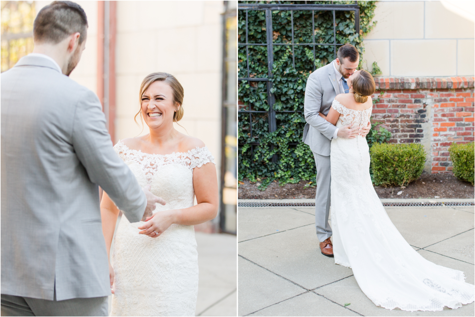 Bride Groom First Look Wedding Photography Pictures Mellwood Art Center