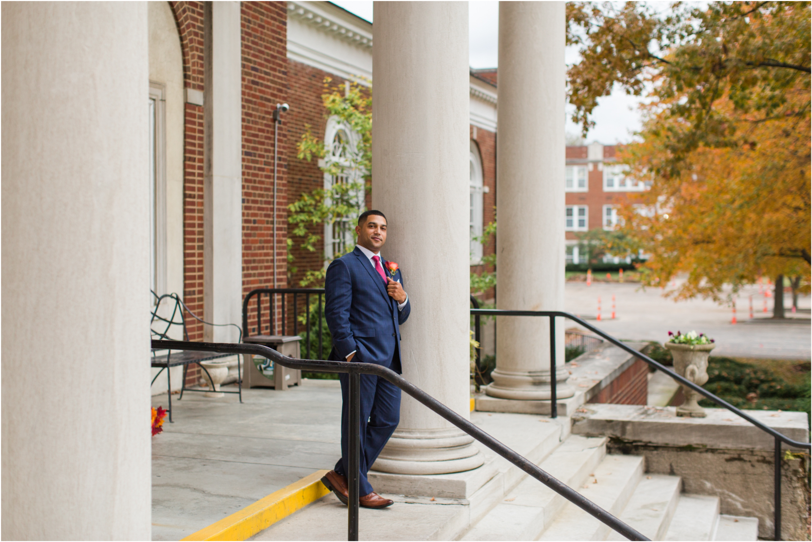 Olmsted Groom Wedding Portraits Fall Color Uniquely His Photography