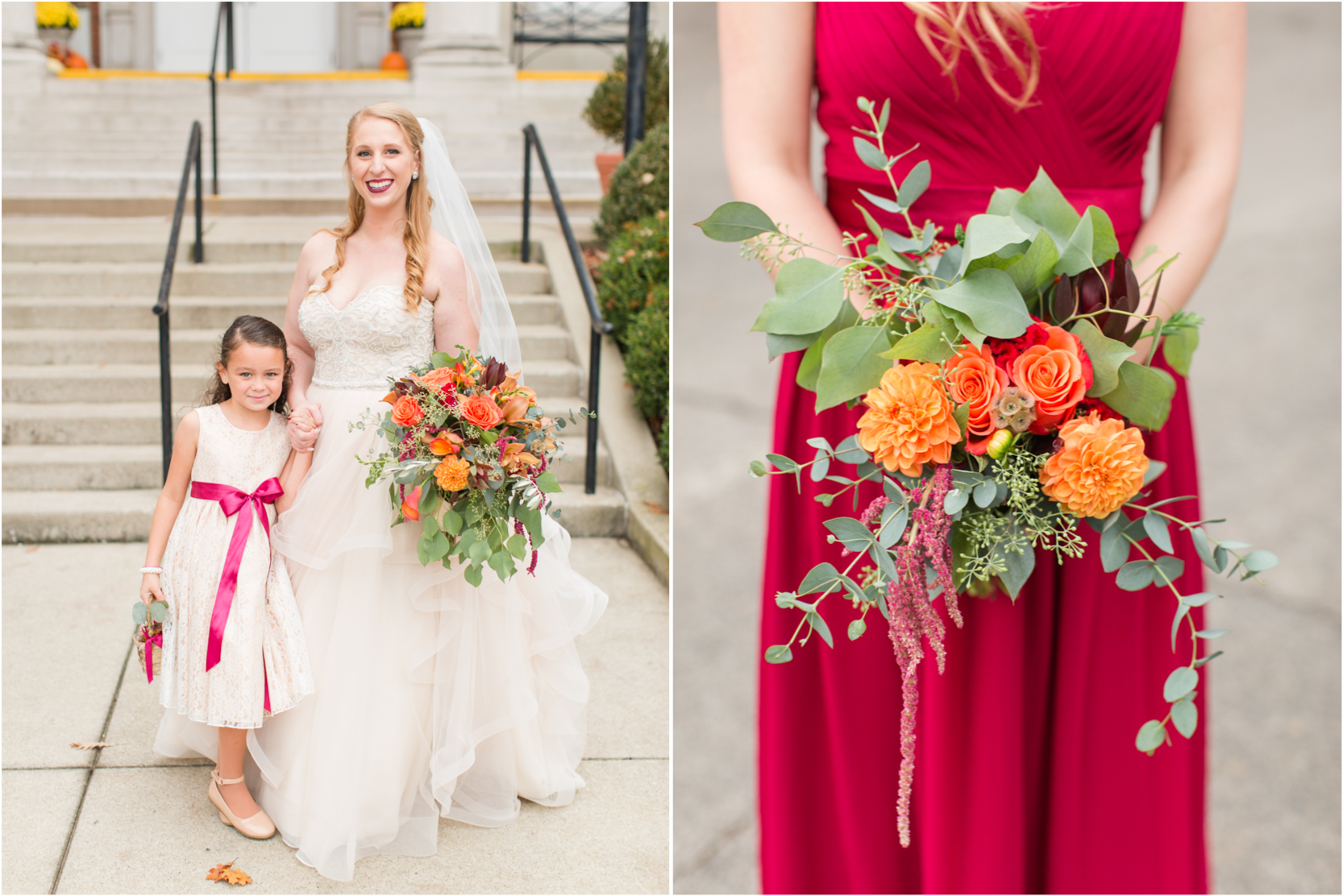 Olmsted Fall Wedding Party Portraits Nanz and Craft Flowers Uniquely His Photography