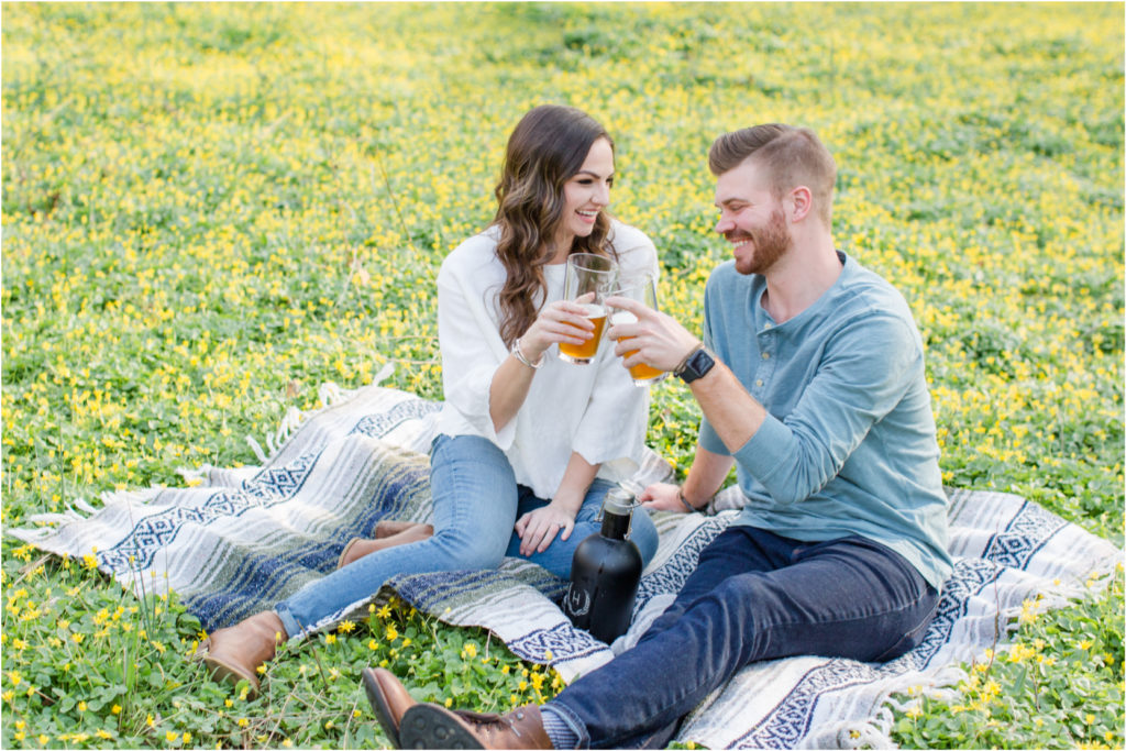 Beer Growler Engagements Pictures in Cherokee Park