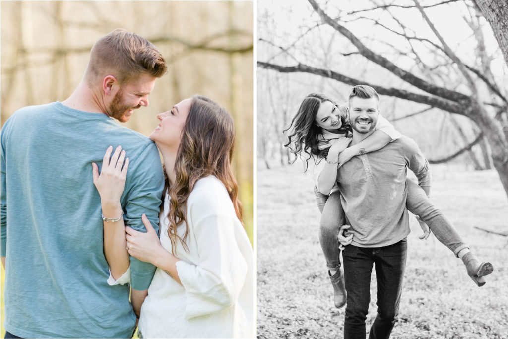 Spring Blooms Engagements Pictures in Cherokee Park