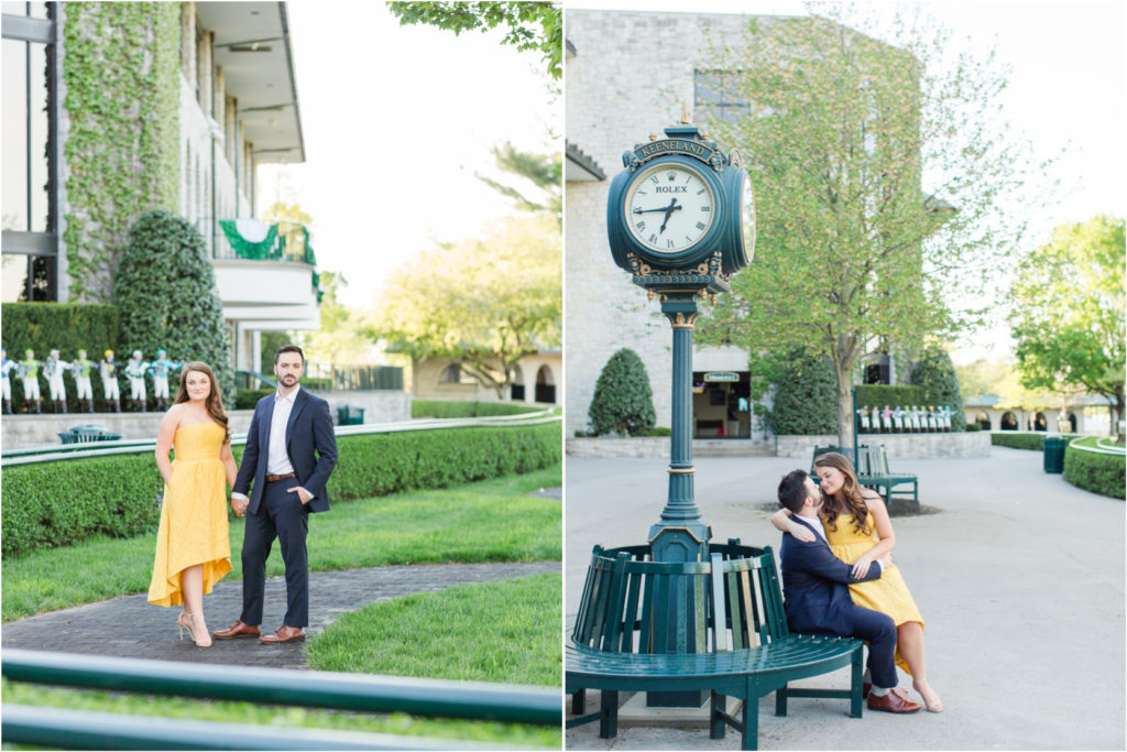 Keeneland Horse Track Lexington Wedding Photographer Spring Yellow Engagement Session