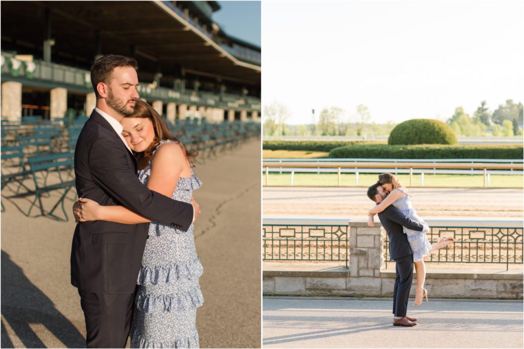 Keeneland Horse Track Lexington Wedding Photographer Spring Engagement Session