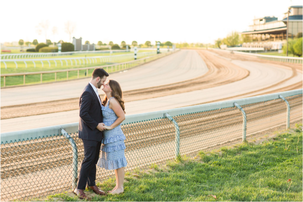Keeneland Horse Track Lexington Wedding Photographer Spring Engagement Session