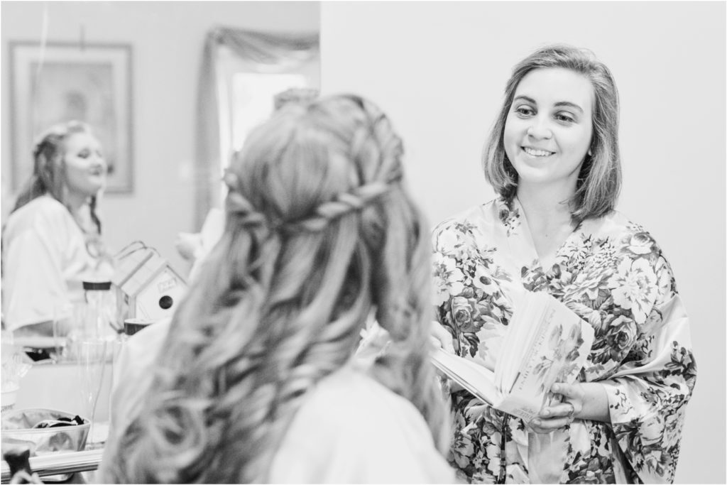 Bride Getting Ready with Bridesmaids