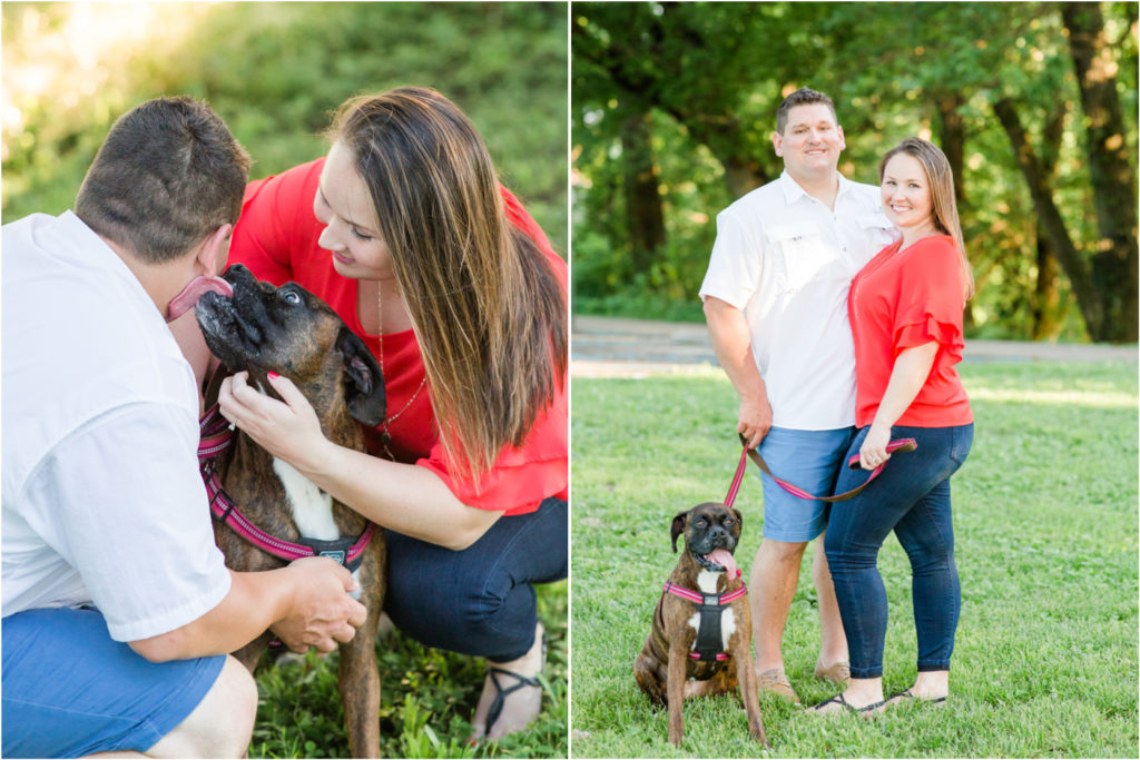 Falls of the Ohio- Dog Puppy Engagement Session- Louisville Wedding Photographer