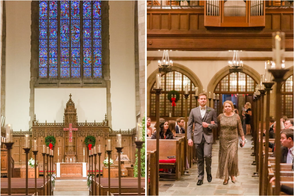 First Congregational Church in Columbus Ohio Winter Wedding