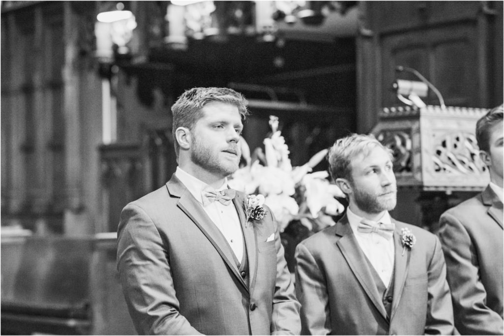 groom reaction to seeing bride walk down the aisle