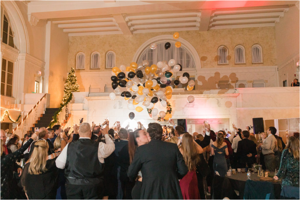 New Year's Eve Wedding Balloon Drop Reception Party Kentucky Photographer