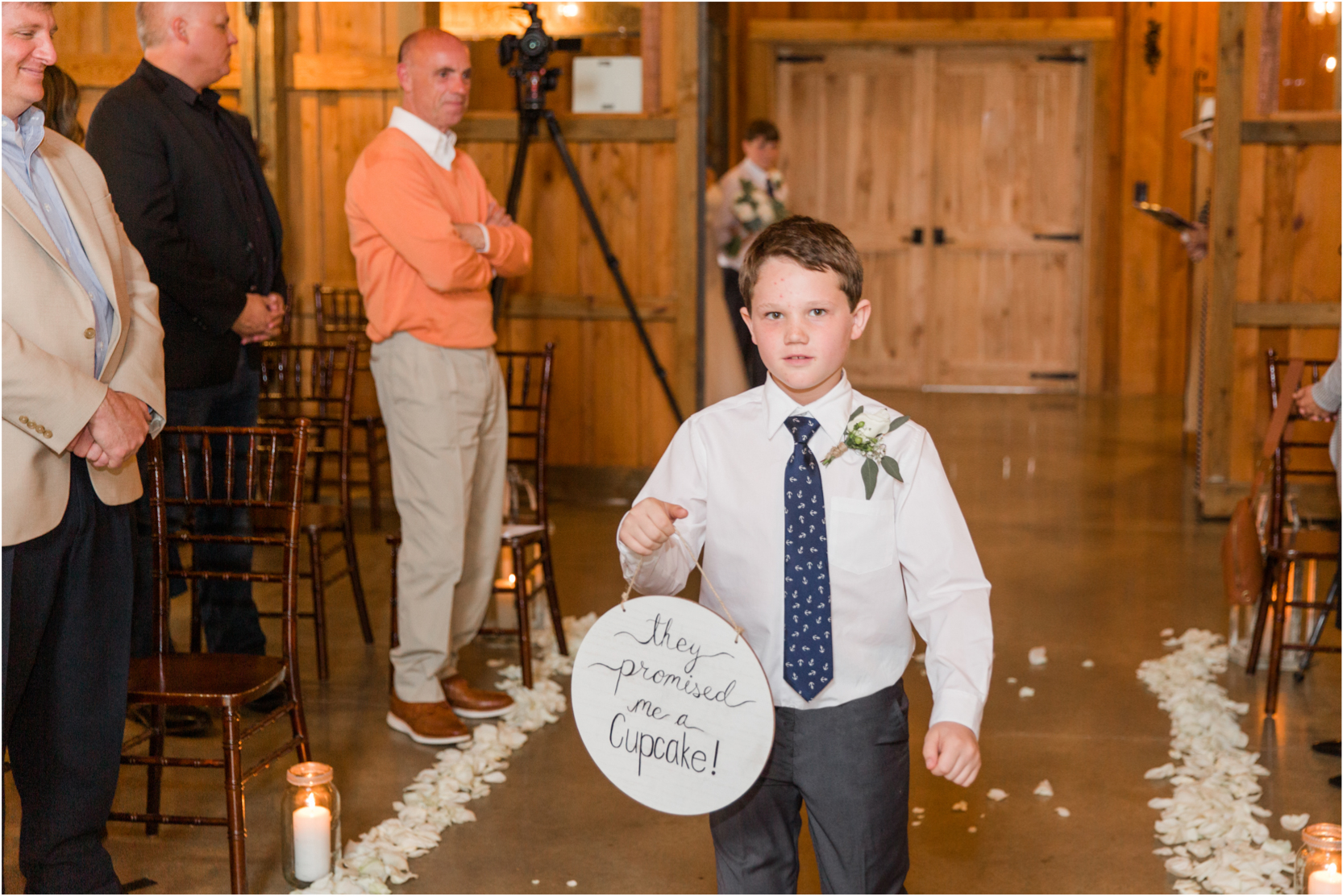 Ring Bearer Sign Promised Me a Cupcake Wedding Photography