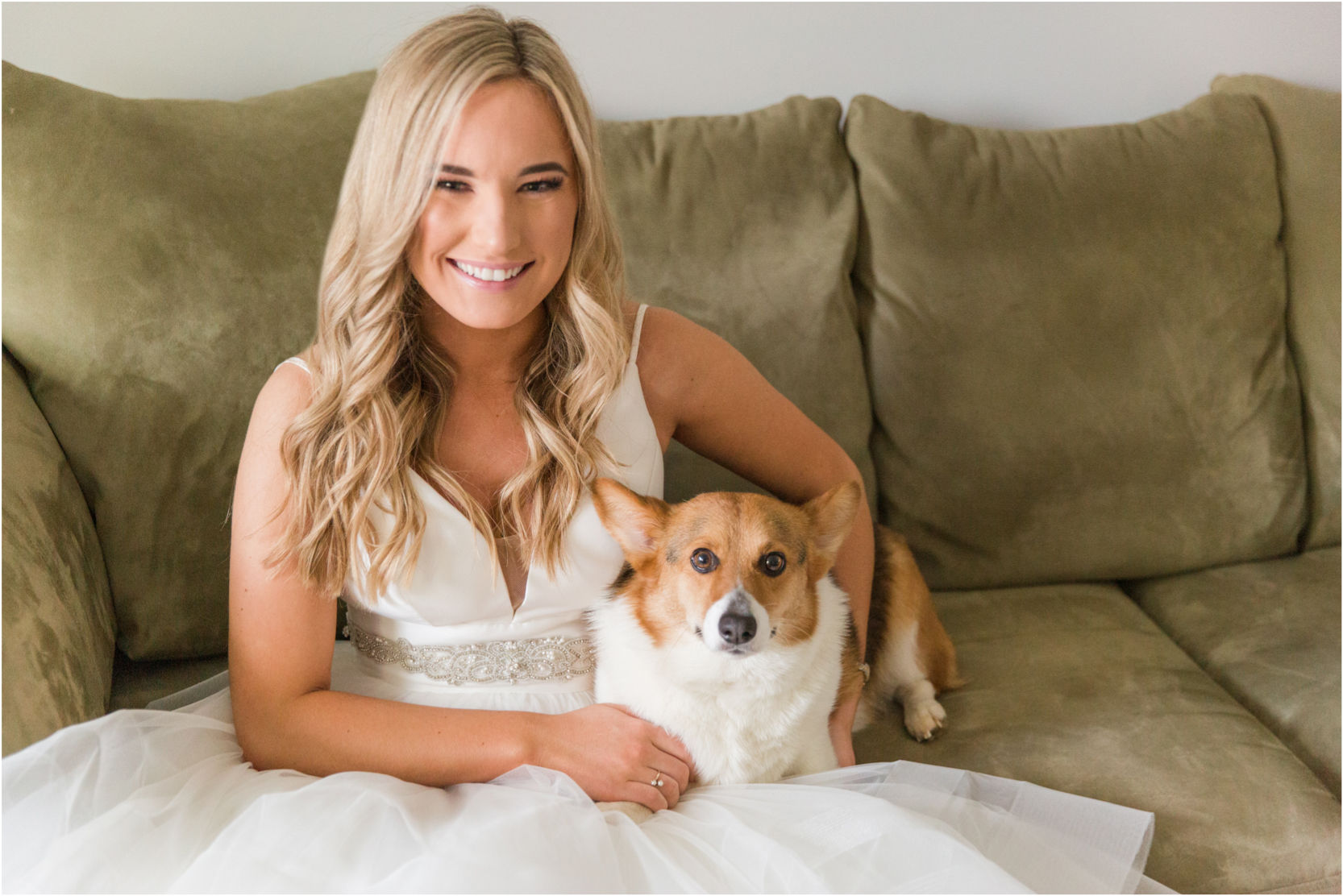 Bridal Portraits with dog Louisville Kentucky Uniquely His Photography
