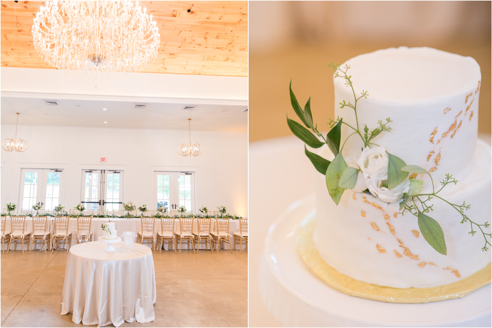 Ballroom Reception Hazelnut Farm Kentucky Wedding Venue Stunning Cake